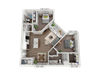 Floor plan image of B3, 2-bedroom apartment